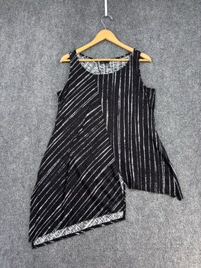 Olivia By Habitat Artsy Black White Striped Tank Tunic Women’s S Art House Chic